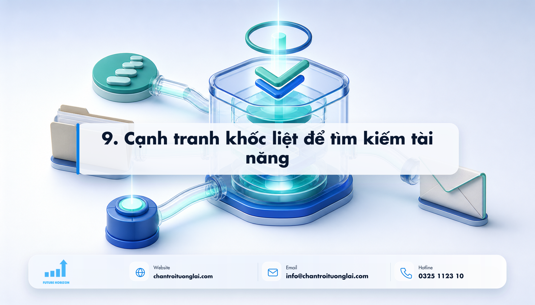 9. Cạnh tranh khốc liệt để tìm kiếm tài năng Minh họa 9. cạnh tranh khốc liệt để tìm kiếm tài năng theo phong cách Fluent 2.5D